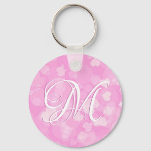 Chaveiro Presente de coração de Namorados rosa. Texto