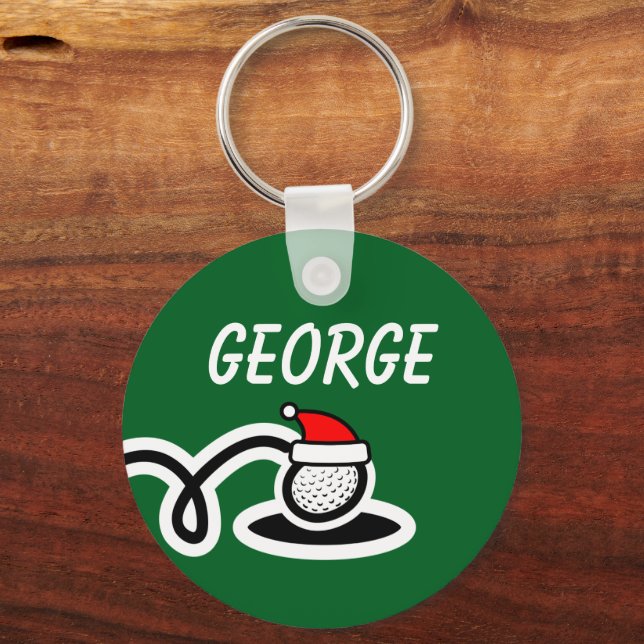 Chaveiro Presente de corrente de bolas de golfe de Natal pe (Frente)