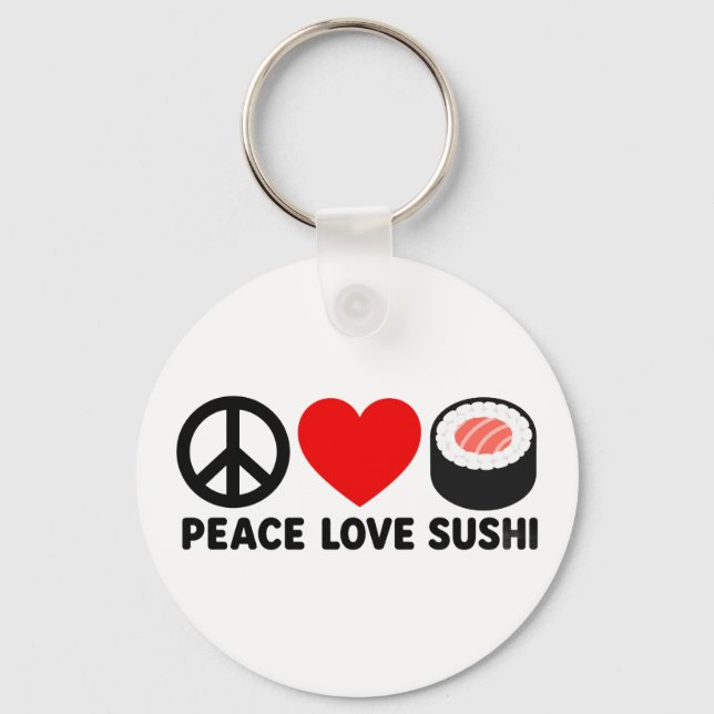 Chaveiro Presente de Design de Comida Japonesa Fofa Sushi P (Frente)
