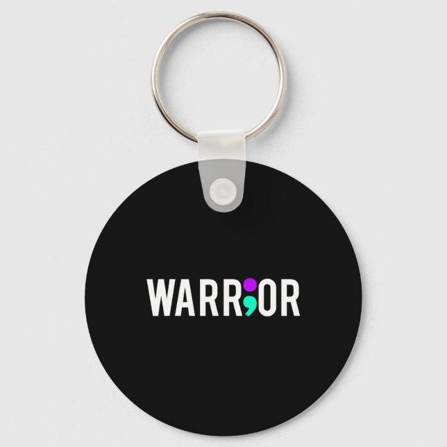 Chaveiro Presente de Design de Guerreiro de Consciência sob (Frente)