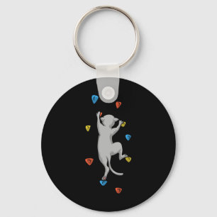 Chaveiro Presente de escalada de gato engraçado para homens