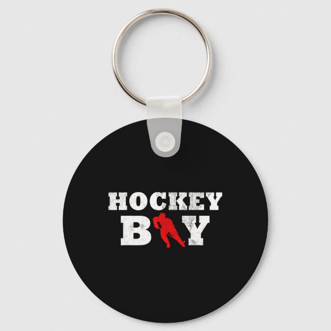 Chaveiro Presente de Esportes Silhouette Player de Hockey (Frente)