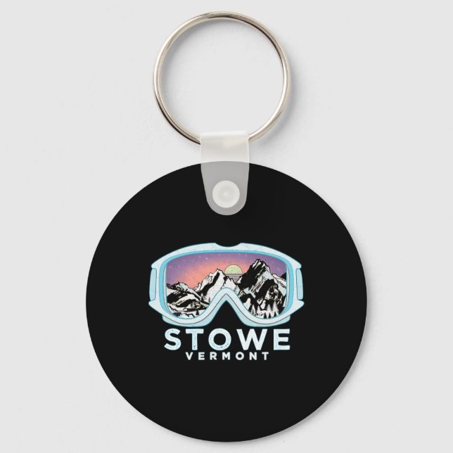 Chaveiro Presente de Esqui de Neve Stowe Ski Design Stowe,  (Frente)