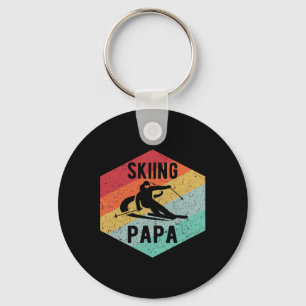 Chaveiro Presente de Esqui para Papai Esquiadores Retro dos