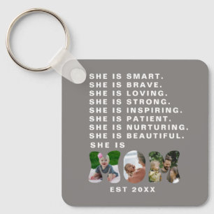 Chaveiro Presente de foto com Afirmação Personalizada para