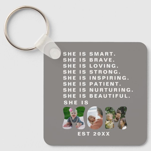 Chaveiro Presente de foto com Afirmação Personalizada para  (Frente)