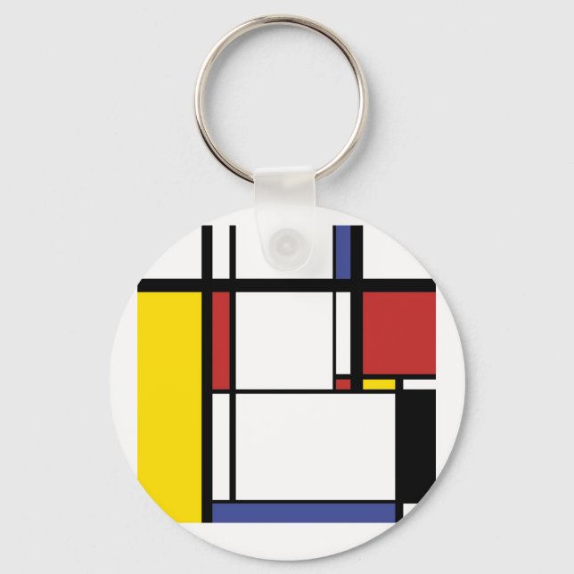 Chaveiro Presente de frascos - Piet Mondrian (Frente)