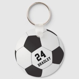 Chaveiro Presente de futebol | Número de nome personalizado