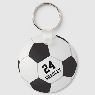 Chaveiro Presente de futebol   Número de nome personalizado