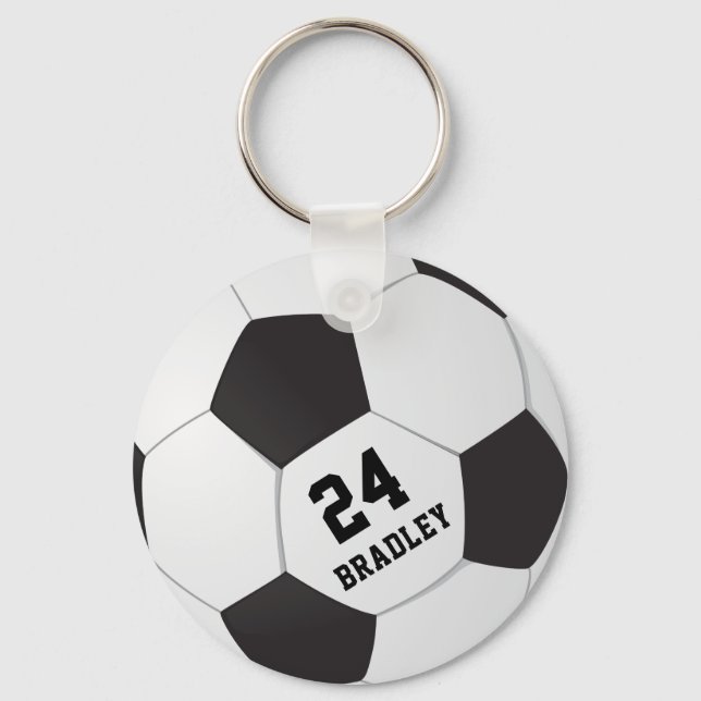 Chaveiro Presente de futebol | Número de nome personalizado (Frente)