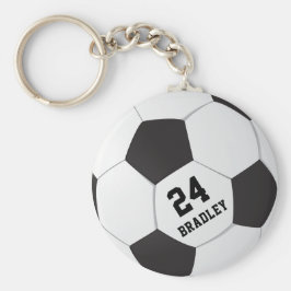 Chaveiro Presente de futebol | Número de nome personalizado