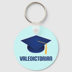 Chaveiro Presente de Graduação do Chapéu Azul Valedictorian