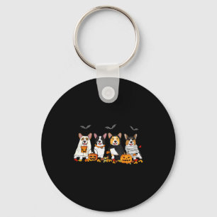 Chaveiro Presente de Halloween Corgi Fantasma Soky Amantes