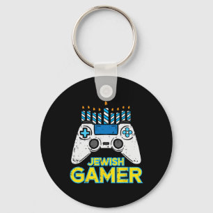 Chaveiro Presente de Hanukkah para Gamer Judeu, Jogo de Víd