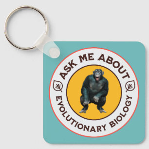 Chaveiro Presente de Humor Nerd de Biologia da Evolução Div