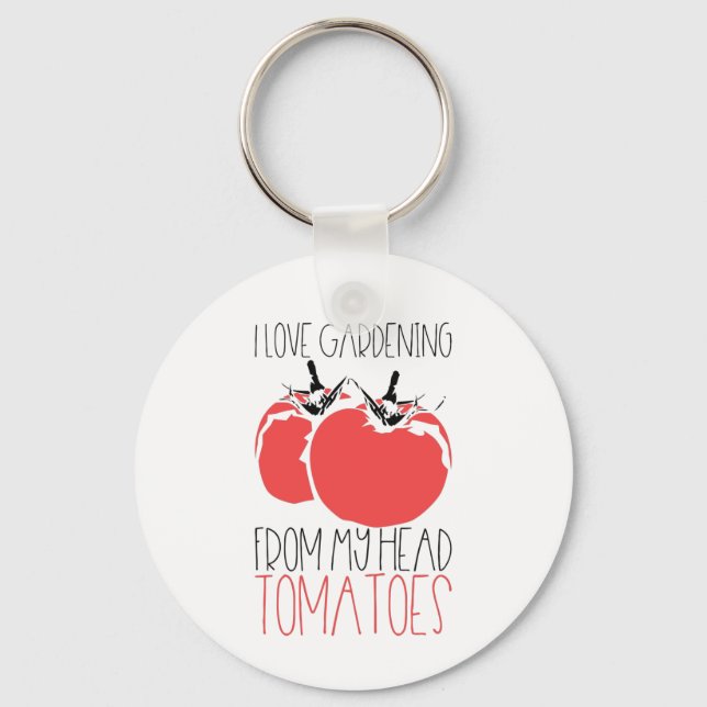 Chaveiro Presente de jardinagem de tomate (Frente)