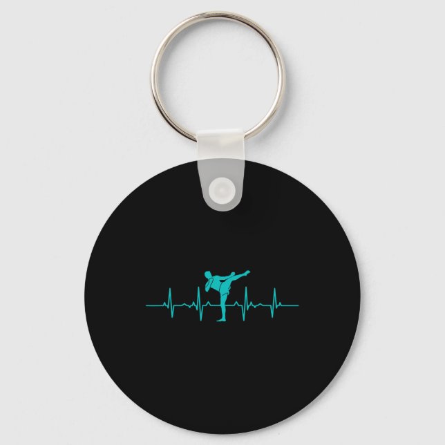 Chaveiro Presente de Kickboxing Batimento Cardíaco Ekg Dive (Frente)