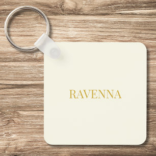 Chaveiro Presente de Luxo com Fonte Serifada Personalizada
