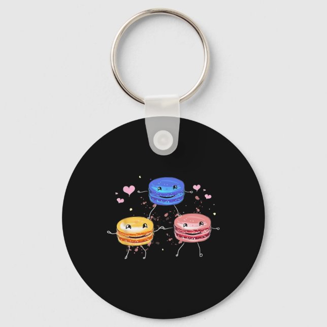 Chaveiro Presente de Macaroon de Cheerleading Fofo e Delici (Frente)
