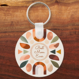 Chaveiro Presente de Mãe Elegante Boho Melhor do Mundo Puls