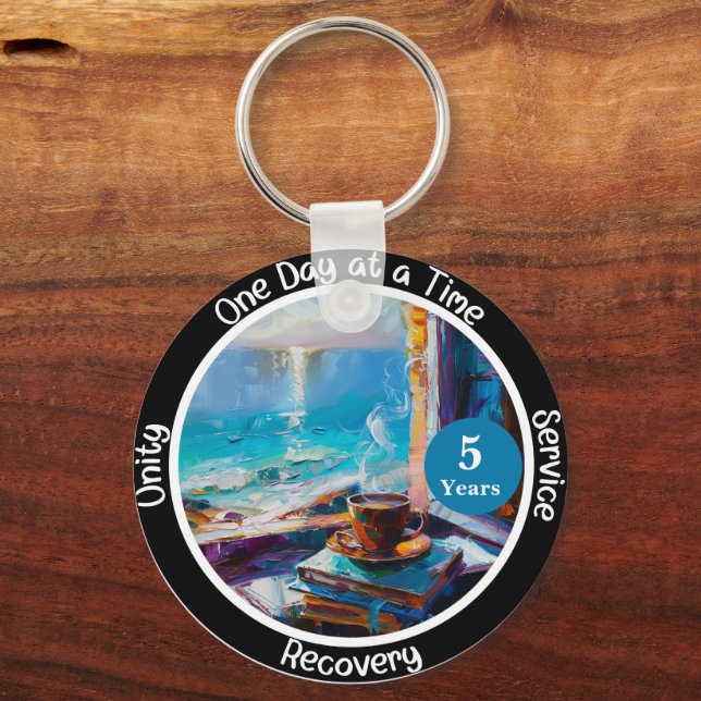 Chaveiro Presente de Marco de Sobriedade Personalizado - Ví (Frente)