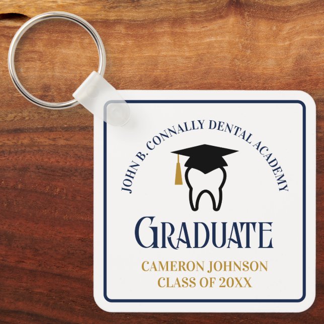 Chaveiro Presente de marinho Blue Dental School Custom Grad (Frente)