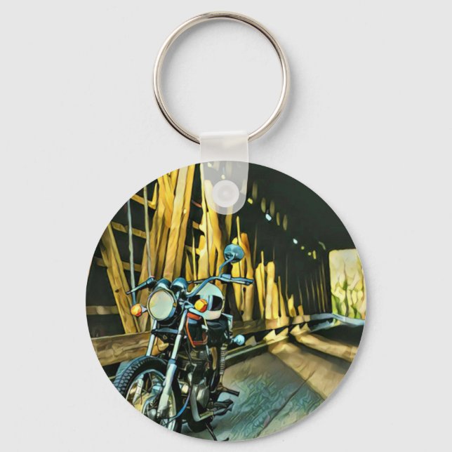 Chaveiro Presente de motocicleta Vintage (Frente)