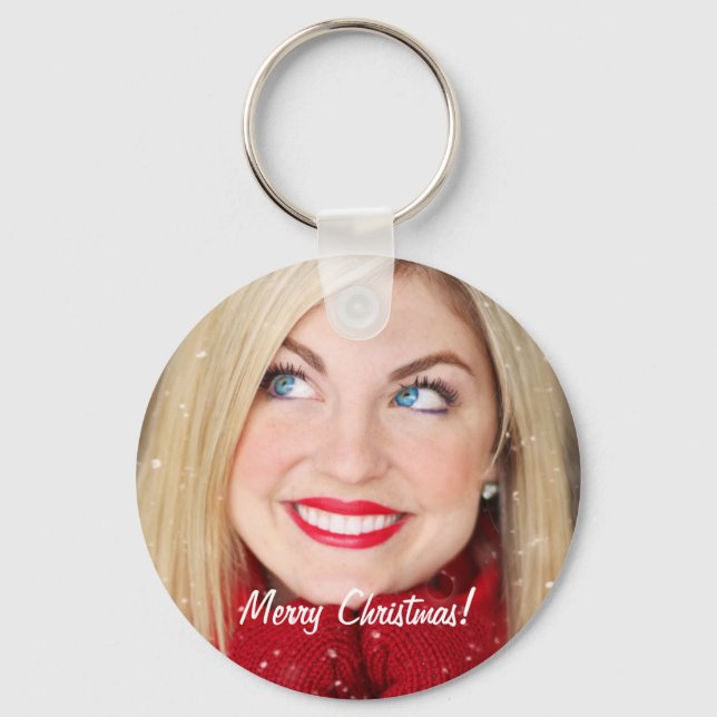 Chaveiro Presente de Natal com Foto Personalizado - (Frente)