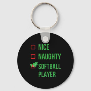 Chaveiro Presente de Natal do Softball Funny Pajama
