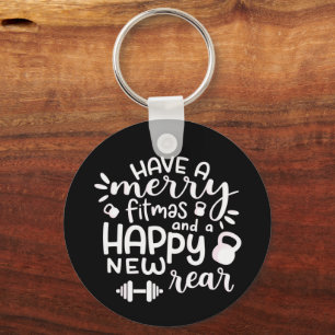 Chaveiro Presente de Natal Engraçado de Fitness Sarcástico 