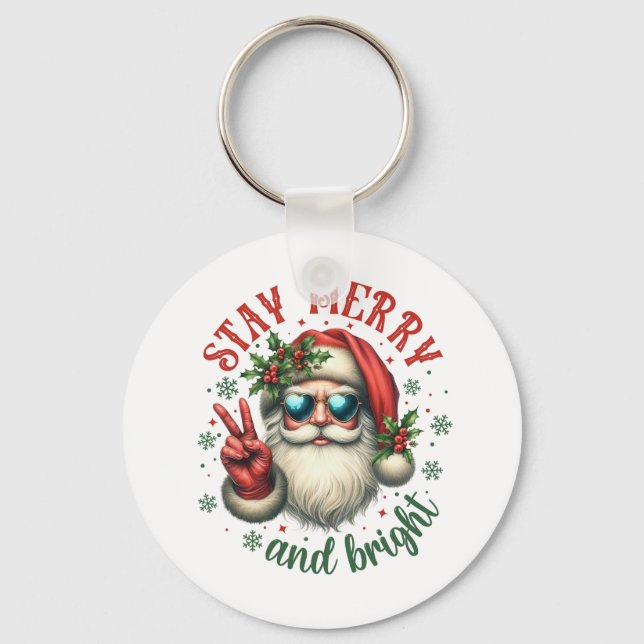 Chaveiro Presente de Natal Fique Alegre (Frente)