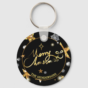 Chaveiro Presente de Natal Personalizado para Estrelas Pret