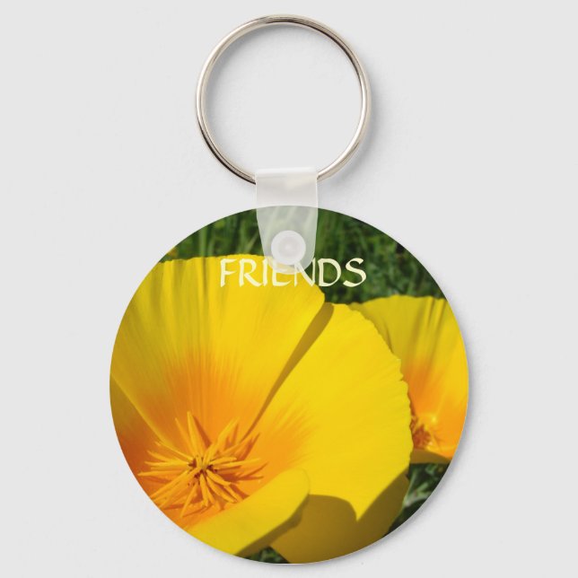 Chaveiro Presente de Natal Pulseira Flor Papoula Amigos (Frente)
