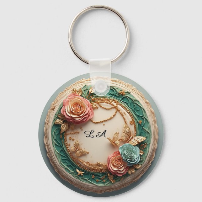 Chaveiro 🌹 Presente de Nome de Rosa Personalizado para Ace (Frente)