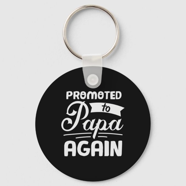 Chaveiro Presente De pai Promovido Ao Papá Novamente (Frente)