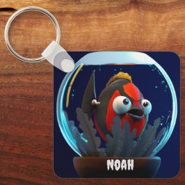 CHAVEIRO PRESENTE DE PEIXE COM NOME PERSONALIZADO PARA AMAN