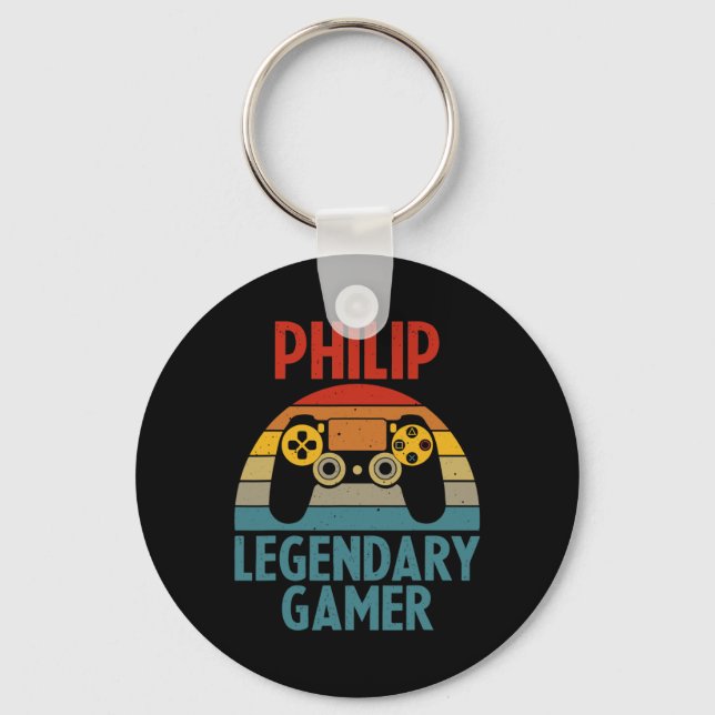 Chaveiro Presente de Philip Nome Personalizado Piada Geeks  (Frente)