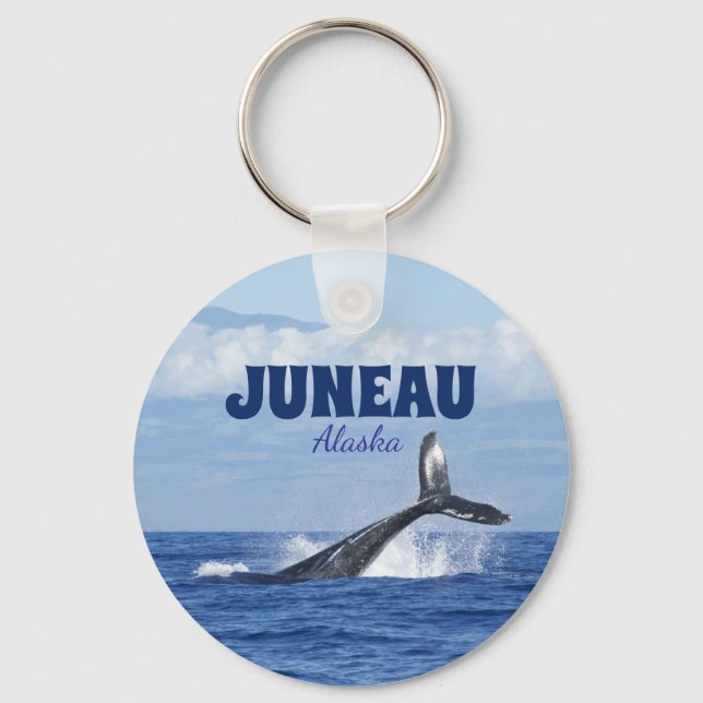 Chaveiro Presente de Pingente de Cauda de Baleia Cênica Jun (Frente)