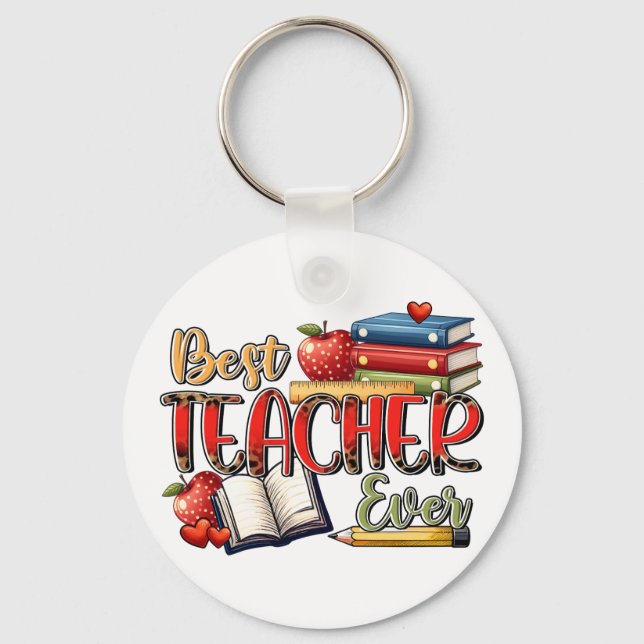 Chaveiro Presente de Professor | Melhor Professor de Todos  (Frente)