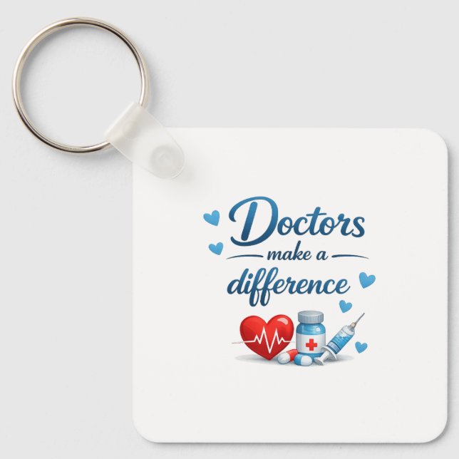 Chaveiro Presente de Pulseira "Médicos Fazem a Diferença" p (Frente)