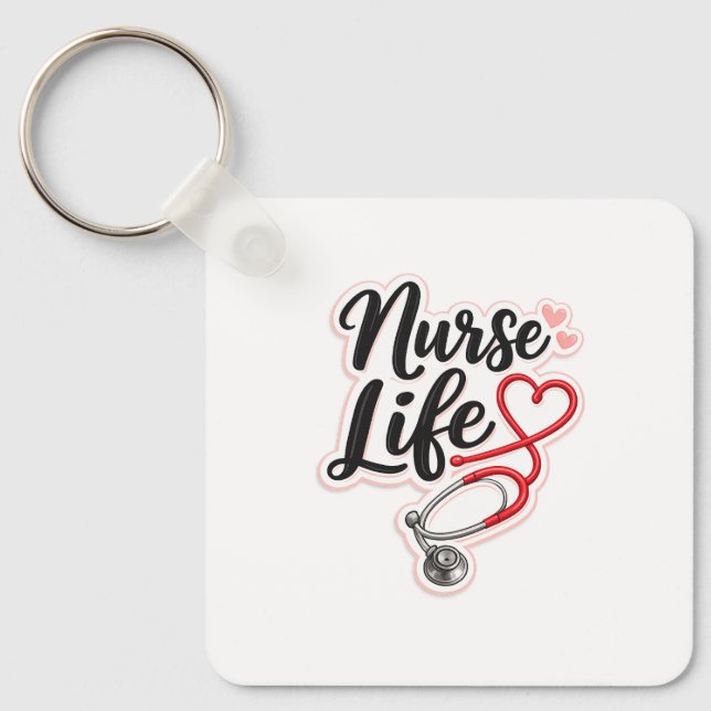 Chaveiro Presente de pulseira personalizada para enfermeira (Frente)