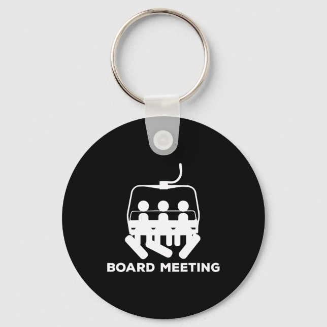 Chaveiro Presente de Reunião de Snowboard - Skii de Feriado (Frente)