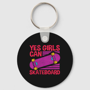 Chaveiro Presente de skate para meninas engraçadas para cri