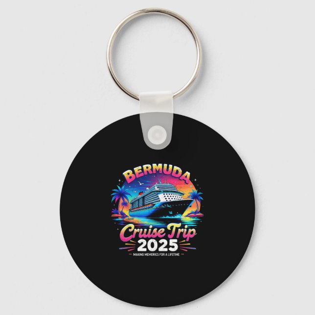 Chaveiro Presente de Viagem de Cruzeiro para Bermuda 2025 P (Frente)