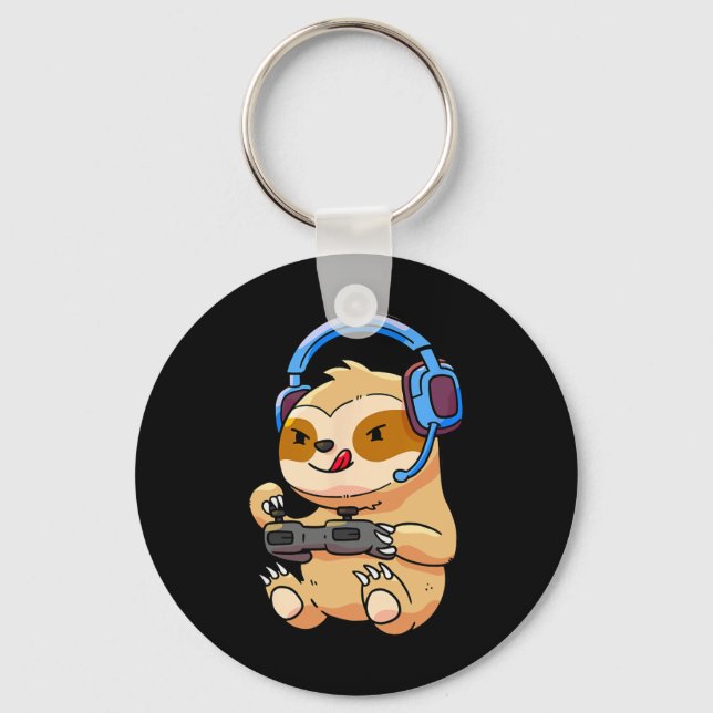 Chaveiro Presente de videogame de preguiça de jogos (Frente)