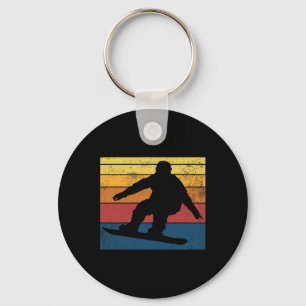 Chaveiro Presente de Vintage Retro Snowboard