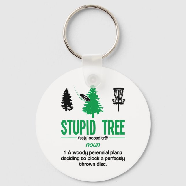Chaveiro Presente Dicionário Árvore Idiota Disc Golf Midran (Frente)