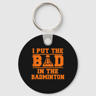 Chaveiro Presente Divertido de Badminton para Homens Mulher