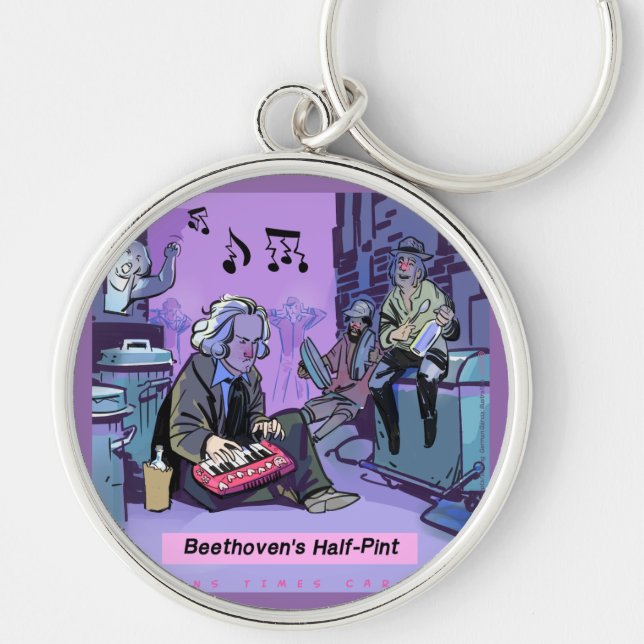 Chaveiro Presente Divertido Meio Litro de Beethoven (Frente)