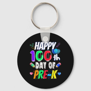 Chaveiro Presente do 100º Dia de Escola 100 Dias de Pré-k T
